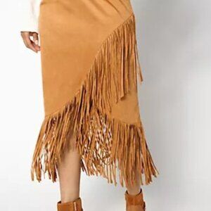 Faux Suede Midi Skirt by American West, Size Medium, NWT